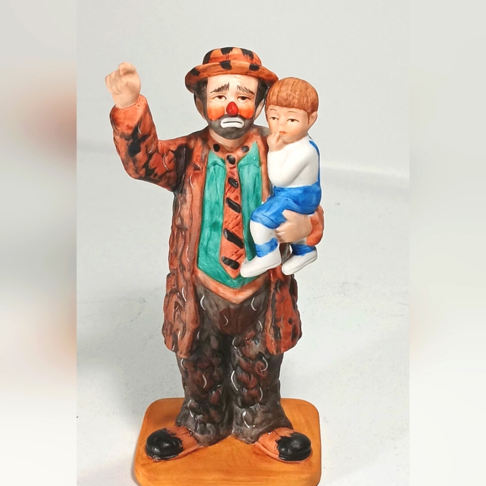 Collectable Clown Emmett Kelly Vtg 1989 Hobo Circus Missing Parents  Porcelain